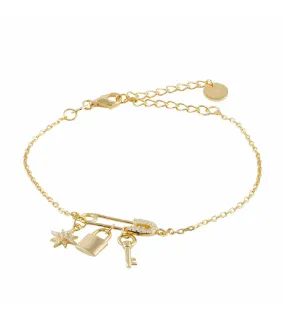 Pulsera Itemporality Secret Plata Baño Oro y Circonitas - SBR-201-008-UU