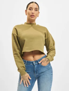 Urban Classics Ladies Cropped Oversized High Neck